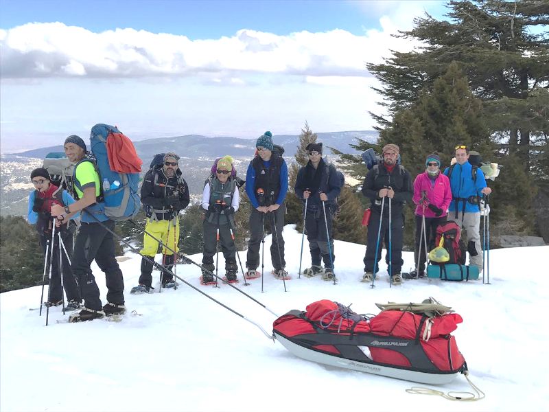 مغامرة ل 17 ناشطا وسط الثلوج في جبال عكار ترويجا للسياحة الريفية والبيئية